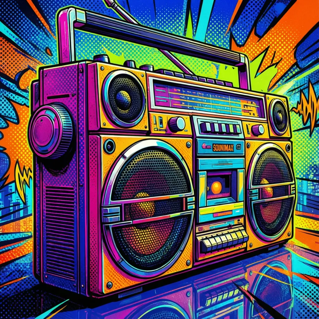 AI Showcase: Vibrant pop art illustration of a...
