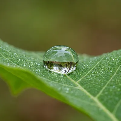 Extreme macro photography of a single water drop on a vibrant green leaf, reflecting a tiny world inside it, sharp focus, blurred background, 8k. Extreme macro photography of a single water drop on a vibrant green leaf, reflecting a tiny world inside it, sharp focus, blurred background, 8k.