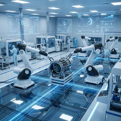 A high-end futuristic R&D laboratory interior, characterized by clinical precision and advanced industrial design. Structural frames made of matte white anodized aluminum contrasting with sleek, dark carbon fiber weave accents on tech modules. The floor is composed of thick, multi-layered tempered glass with glowing cyan data streams flowing underneath. Floating holographic interfaces with high-density data visualizations and micro-UI elements. Lighting: Cold-white clinical environment lighting, realistic blue luminescence from data cables, complex ray-traced reflections and refractions through glass surfaces. Rendered in Unreal Engine 5.4, Lumen global illumination, Nanite-level detail, 8k resolution, cinematic photorealism. A high-end futuristic R&D laboratory interior, characterized by clinical precision and advanced industrial design. Structural frames made of matte white anodized aluminum contrasting with sleek, dark carbon fiber weave accents on tech modules. The floor is composed of thick, multi-layered tempered glass with glowing cyan data streams flowing underneath. Floating holographic interfaces with high-density data visualizations and micro-UI elements. Lighting: Cold-white clinical environment lighting, realistic blue luminescence from data cables, complex ray-traced reflections and refractions through glass surfaces. Rendered in Unreal Engine 5.4, Lumen global illumination, Nanite-level detail, 8k resolution, cinematic photorealism.
